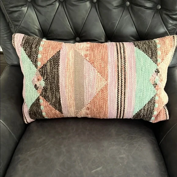 World Market Boho Geometric Patterned Throw Pillow - Picture 1 of 5